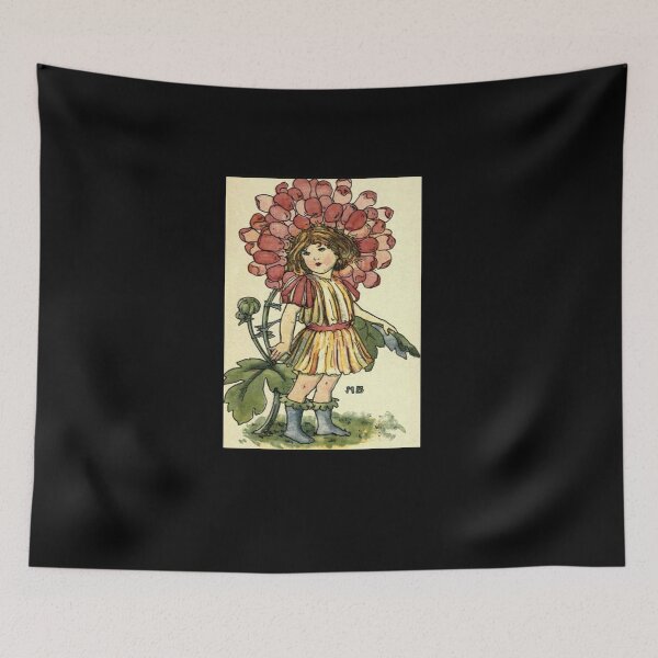 Item preview, Vintage Flower Girl, Garden Chrysanthemum Flower- 1901 Book Illustration designed and sold by MountMercantile.