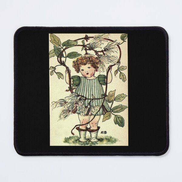 Item preview, Vintage Flower Girl, Clamatis - 1901 Book Illustration designed and sold by MountMercantile.