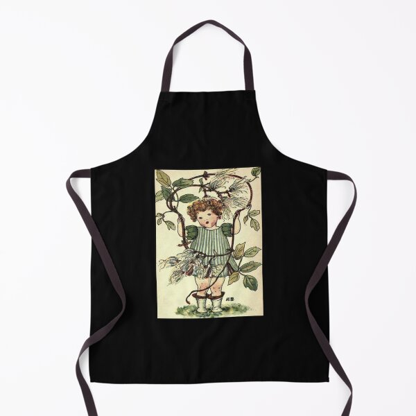 Item preview, Vintage Flower Girl, Clamatis - 1901 Book Illustration designed and sold by MountMercantile.