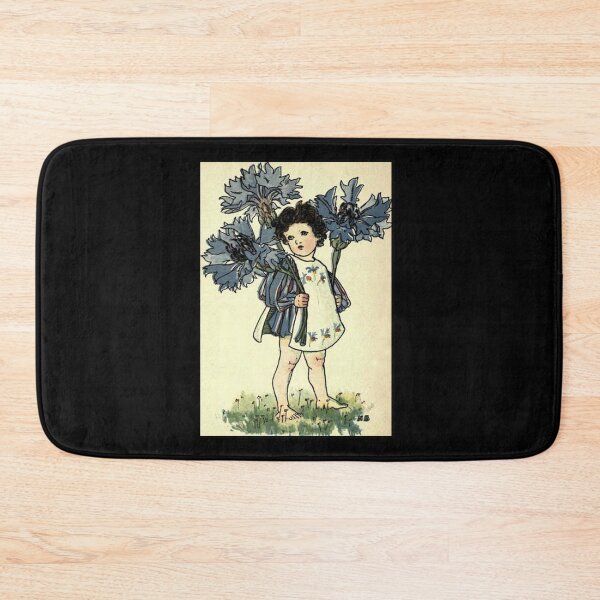 Item preview, Vintage Flower Girl, Cornflower - 1901 Book Illustration designed and sold by MountMercantile.