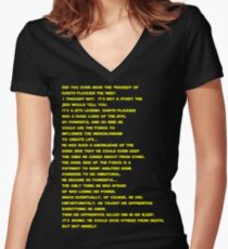 The Tragedy of Darth Plagueis the Wise Women's Fitted V-Neck T-Shirt