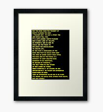 The Tragedy of Darth Plagueis the Wise Framed Print