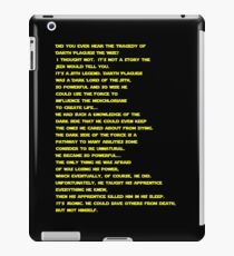 The Tragedy of Darth Plagueis the Wise iPad Case/Skin