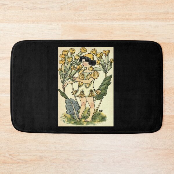 Item preview, Vintage Flower Girl, Cowslip - 1901 Book Illustration designed and sold by MountMercantile.