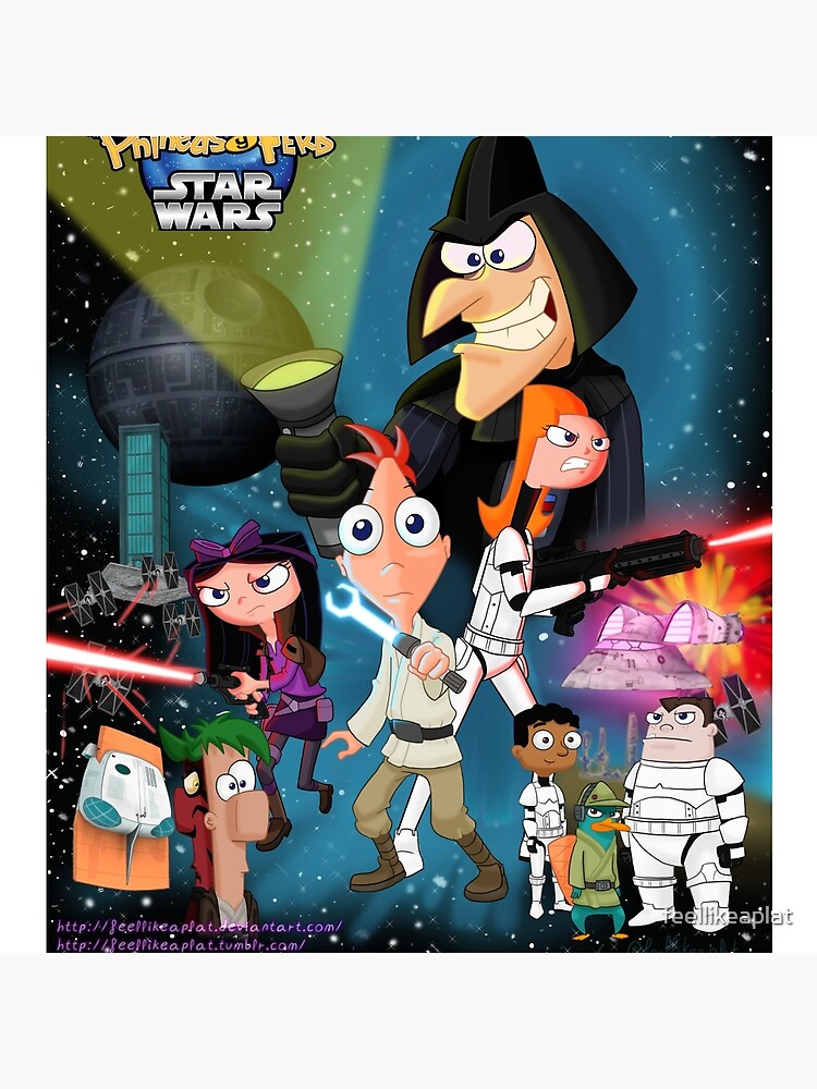 Phineas And Ferb Star Wars Tote Bag By Feellikeaplat Redbubble