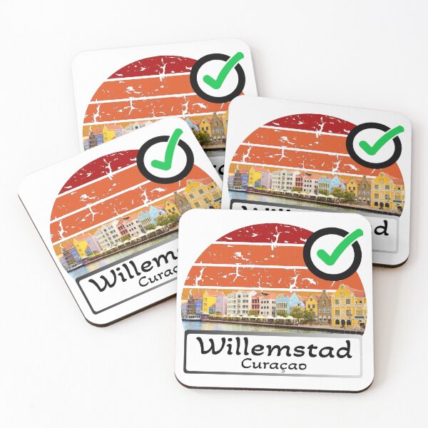 Item preview, Willemstad - Curacao dutch antilles Skyline vintage color  designed and sold by WhereIsTravis.