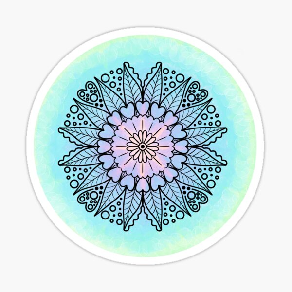 Vista previa del artículo con la obra «Mandala con vibraciones primaverales», diseñado y vendido por LiliaKat.