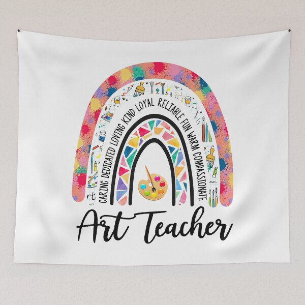 Item preview, Art Teacher Rainbow Caring Dedicated Loving Vintage designed and sold by PrincessBrogan.