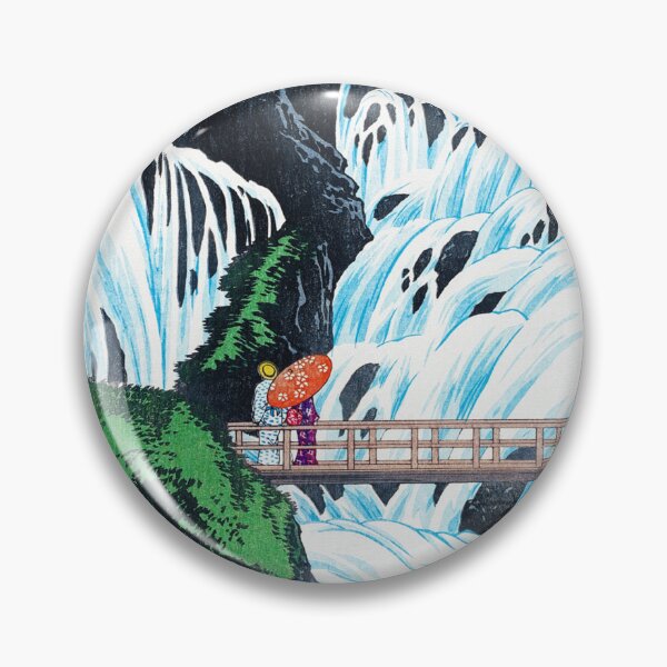 Artikelvorschau, Japanische Vintage-Kunst (Wasserfall mit Frauen auf Brücke) entworfen und verkauft von Pendy777.
