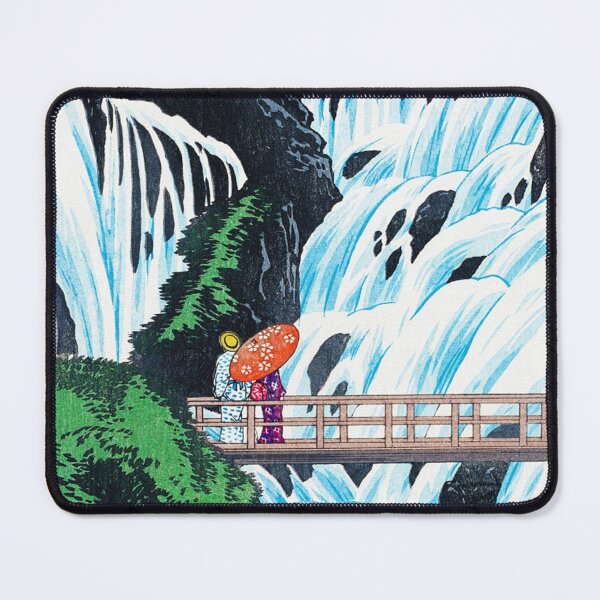 Item preview, Japanese Vintage Art (Waterfall With Women On Bridge) designed and sold by Pendy777.