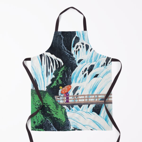 Item preview, Japanese Vintage Art (Waterfall With Women On Bridge) designed and sold by Pendy777.