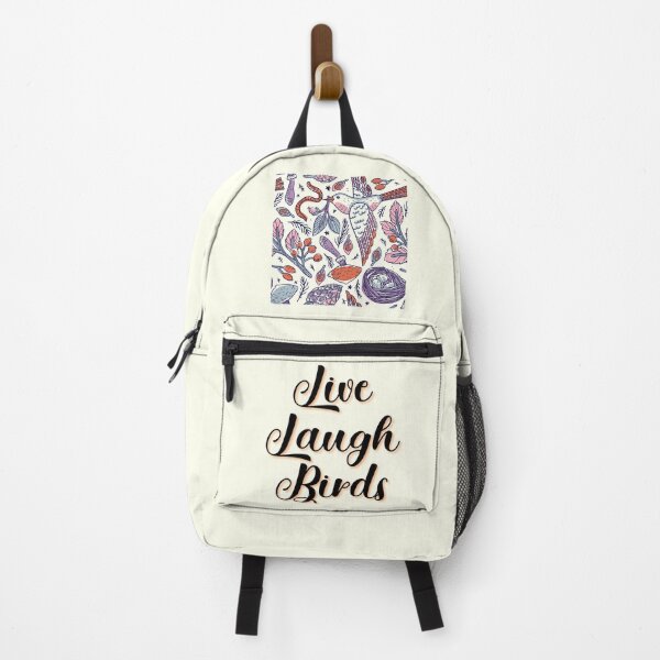 Item preview, Live Laugh Birds - Colorful Retro Typography | Funny Birds Memes designed and sold by Delandor.