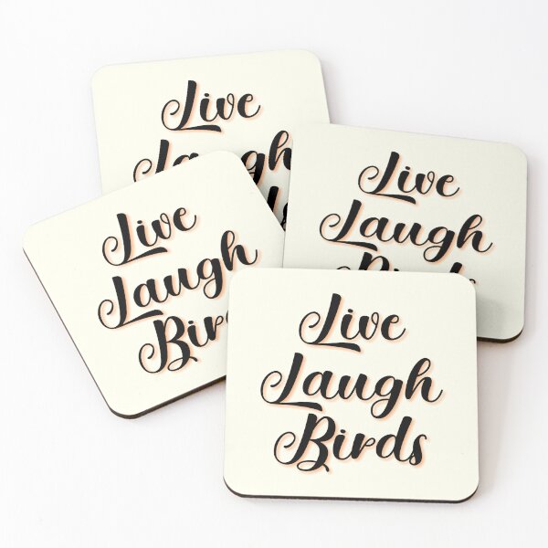 Item preview, Live Laugh Birds - Colorful Retro Typography | Funny Birds Memes designed and sold by Delandor.