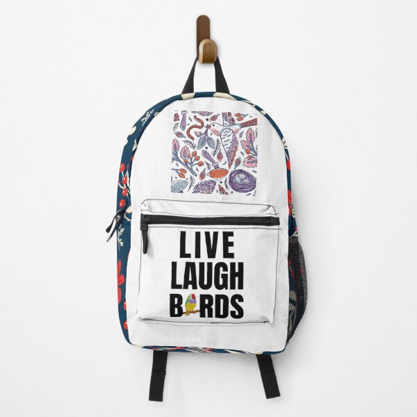Item preview, Live Laugh Birds - Black White Retro Typography | Funny Birds Meme designed and sold by Delandor.