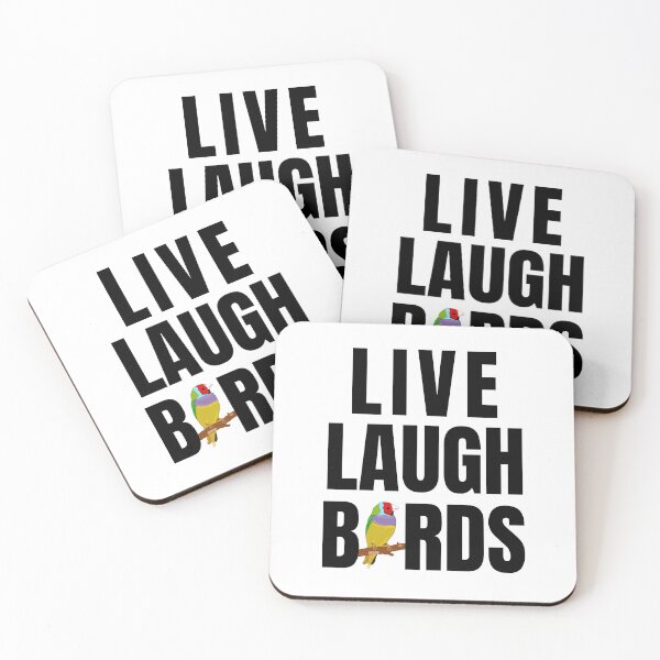 Item preview, Live Laugh Birds - Black White Retro Typography | Funny Birds Meme designed and sold by Delandor.