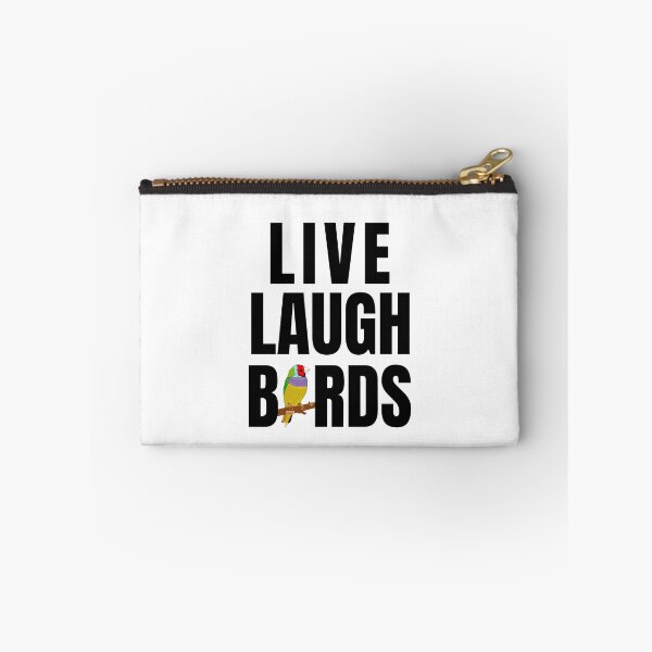 Item preview, Live Laugh Birds - Black White Retro Typography | Funny Birds Meme designed and sold by Delandor.