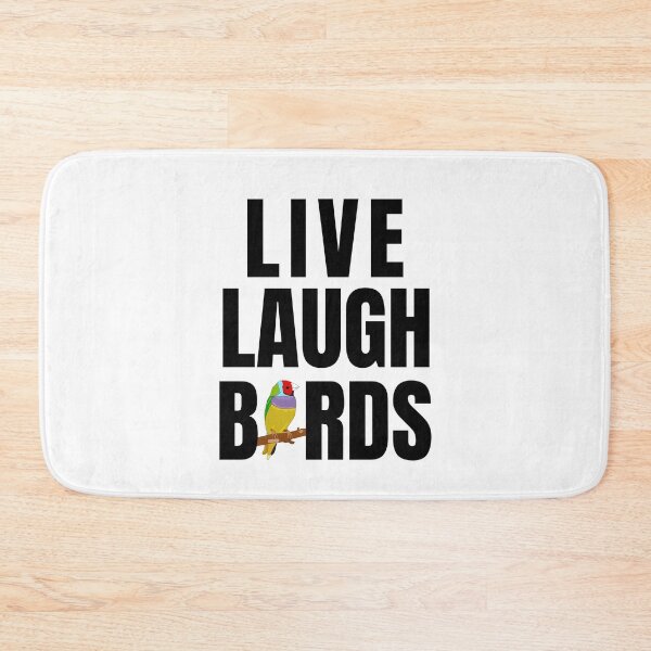 Item preview, Live Laugh Birds - Black White Retro Typography | Funny Birds Meme designed and sold by Delandor.