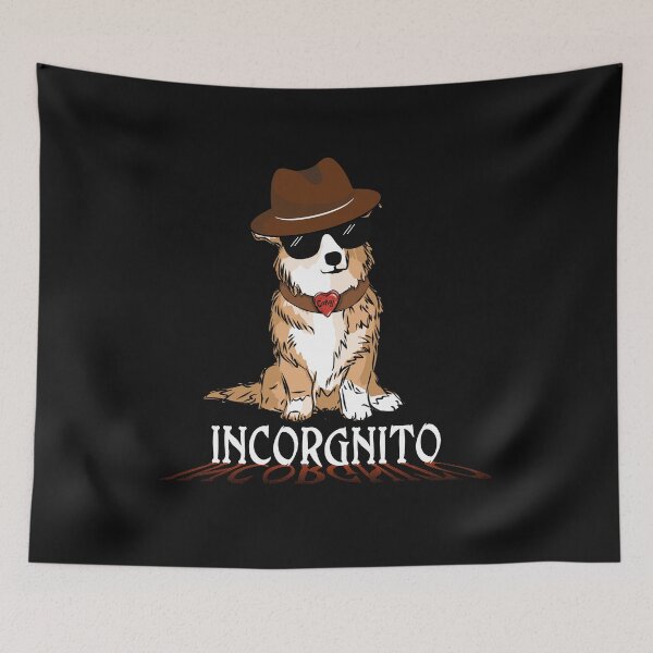 Item preview, Incorgnito corgi dog waring hat and sunglasses funny  designed and sold by alenaz.