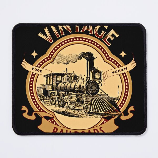 Item preview, Vintage Railroads Historic Old Steam Engine Train for Railroad Enthusiast  designed and sold by TheTrainRoom.