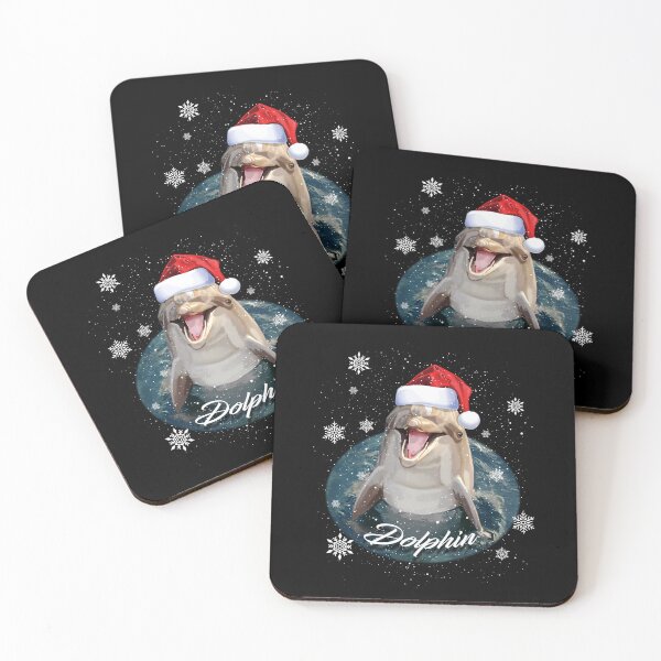 Item preview, Happy Dolphin Sea Animal Christmas Santa Hat designed and sold by Barnissim.