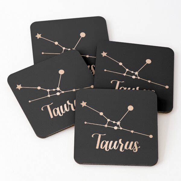 Item preview, Taurus Zodiac Constellation in Rose Gold - Black designed and sold by Kelly Leung.