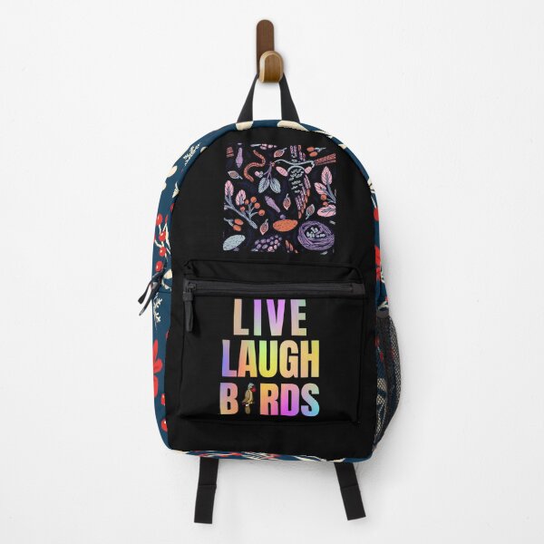 Item preview, Live Laugh Birds - Colorful Retro Typography | Funny Birds Quote designed and sold by Delandor.