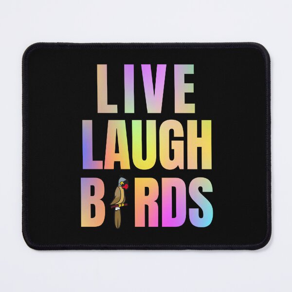 Item preview, Live Laugh Birds - Colorful Retro Typography | Funny Birds Quote designed and sold by Delandor.