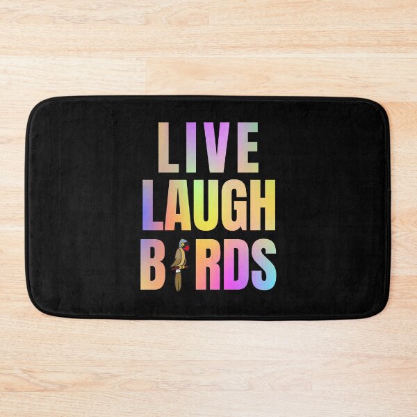 Item preview, Live Laugh Birds - Colorful Retro Typography | Funny Birds Quote designed and sold by Delandor.