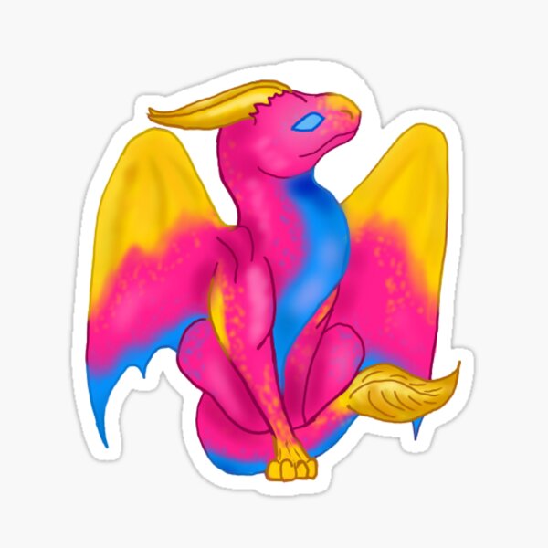 Pansexual Pride Dragon Sticker For Sale By Inkcoveredragon Redbubble 8405