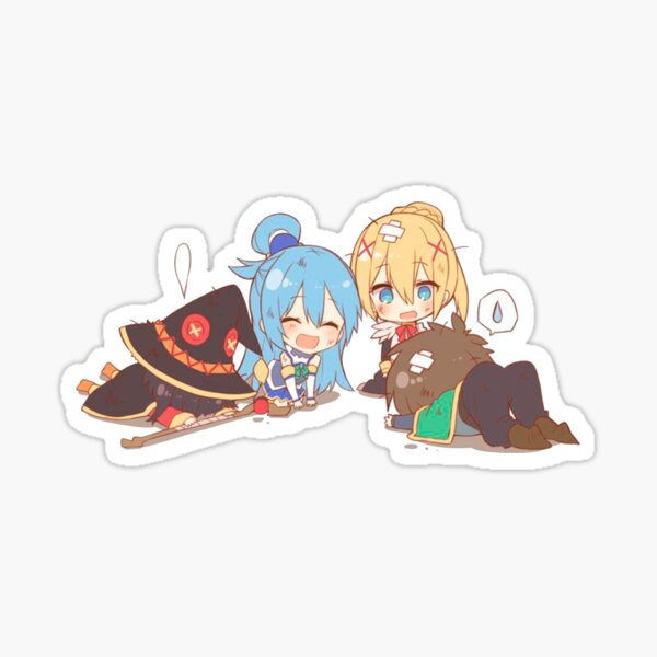 Anime Kono Subarashii Sekai ni Shukufuku o! zusammengefasst als konosuba in form von chibi Sticker