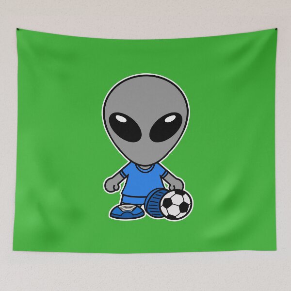 Item preview, Space Alien Playing Soccer / Football  designed and sold by SpaceAlienTees.