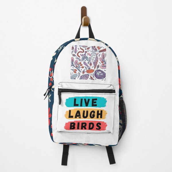 Item preview, Live Laugh Birds - Colorful Retro Typography | Funny Birds Quotes designed and sold by Delandor.