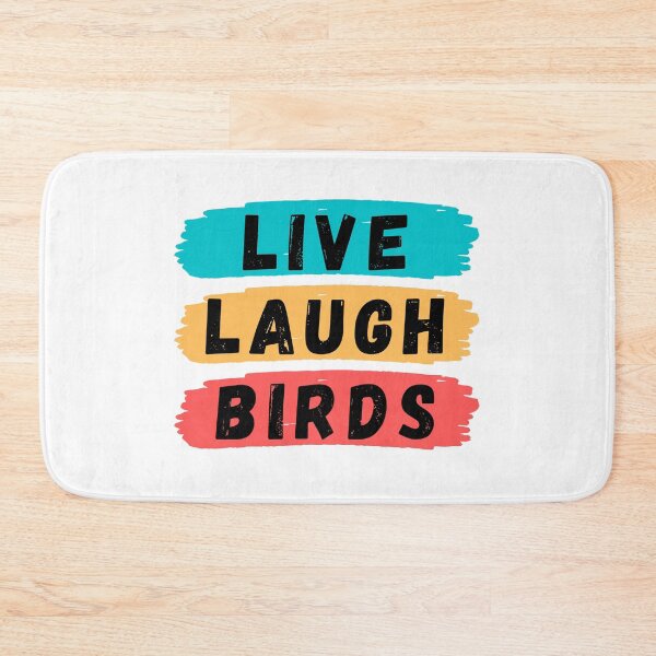 Item preview, Live Laugh Birds - Colorful Retro Typography | Funny Birds Quotes designed and sold by Delandor.