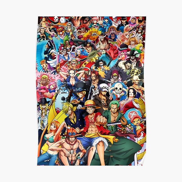 Tous les personnages dans O Piece Poster