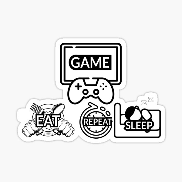 Item preview, Eat Sleep Game Repeat designed and sold by Warisally.