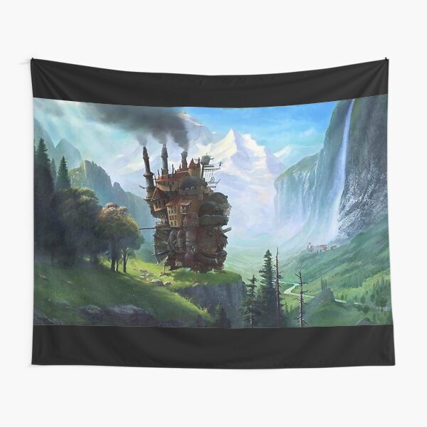 Aesthetics Moving Castle In Forest Poster Tapestry