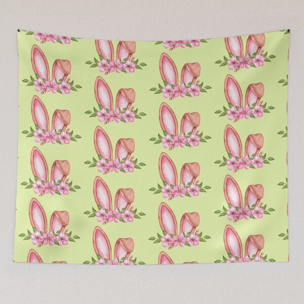 Item preview, Easter Bunny ears with flowers designed and sold by SKhappyartist.