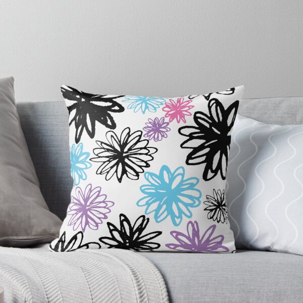 Item preview, floral pop hand-drawn repeating pattern designed and sold by minnayoung.