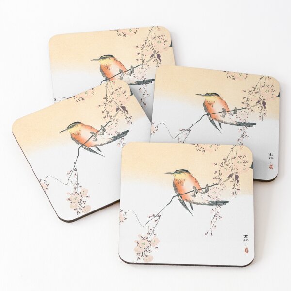 Item preview,  Japanese  Vintage Painting of Songbird and Blossoming Cherry designed and sold by Tamas Das.