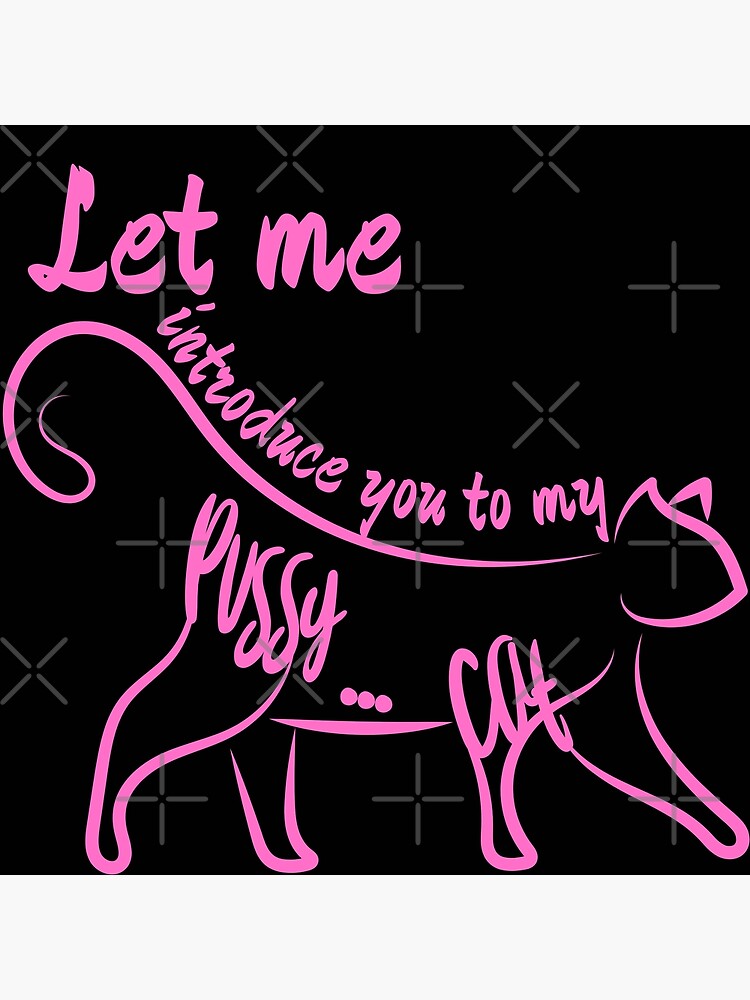 Let Me Introduce You To My Pussy Pink Cat Pornographic Naughty Words Poster For Sale 