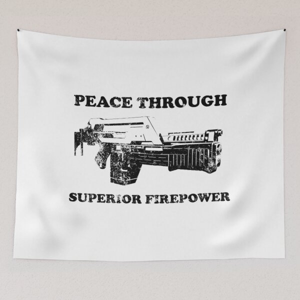 Item preview, Peace Through Superior Firepower T-Shirt designed and sold by MaryRule.