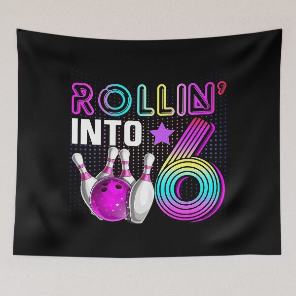 Item preview, Rollin into 6 Bowling Birthday Party 6th Birthday Retro Girl designed and sold by Rebecca-Cruz.