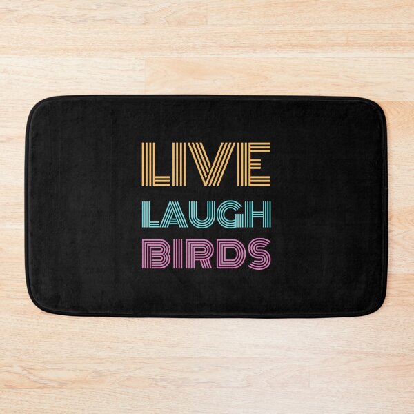 Item preview, Live Laugh Birds - Colorful Retro Typography | Funny Birds Meme designed and sold by Delandor.