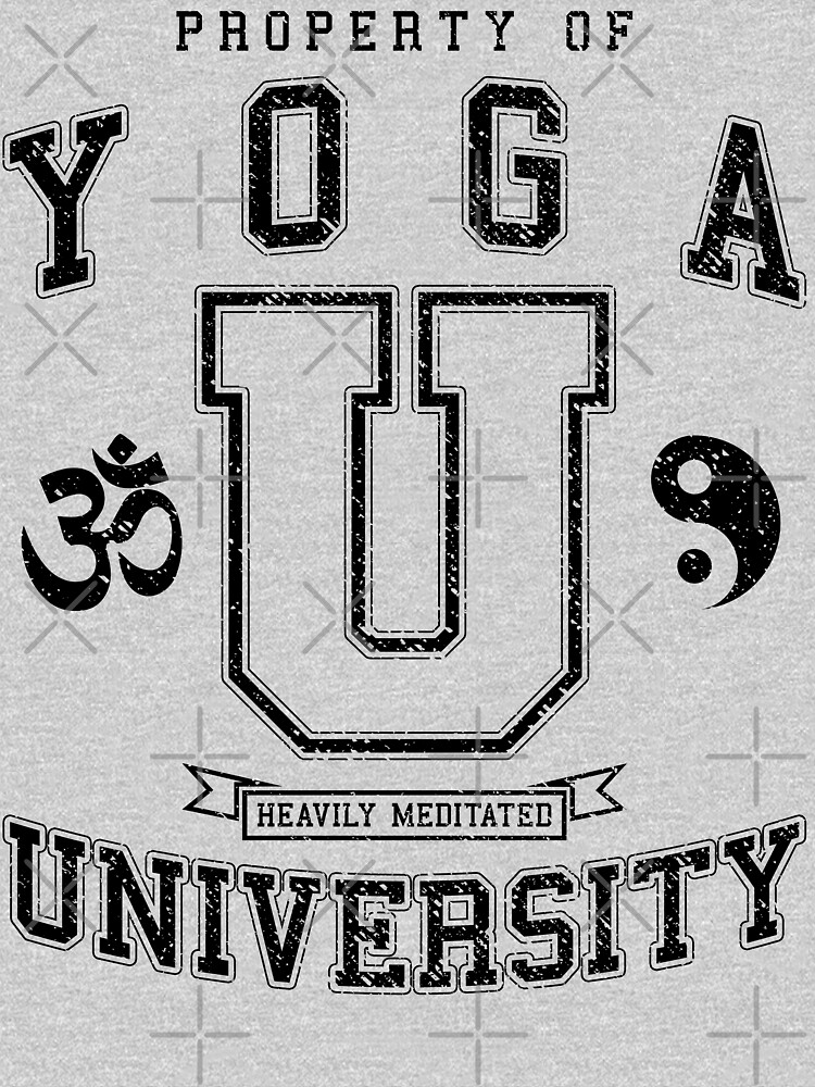 Yoga University Heavily Meditated Vintage College Varsity by GrandeDuc