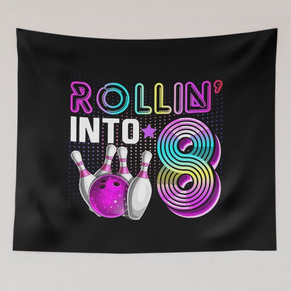 Item preview, Rollin into 8 Bowling Birthday Party 8th Birthday Retro designed and sold by Rebecca-Cruz.