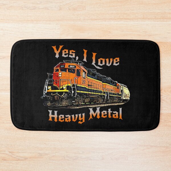 Item preview, Yes, I Love Heavy Metal, Diesel Locomotive Train Railroad Engine Funny Music designed and sold by TheTrainRoom.