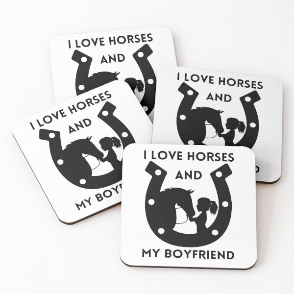 Item preview, I love horses and my boyfriend, cute and lovely horse lovers design i love my boyfriend and my horse designed and sold by kind4you.