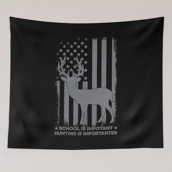 Item preview, School Is Important But Hunting Is Importanter US Flag designed and sold by RachaelEliezer.