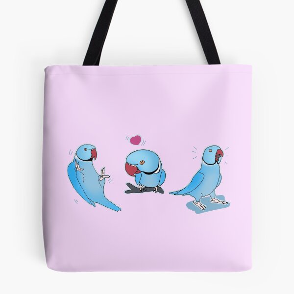 Item preview, Three Blue Indian Ringneck doodles designed and sold by FandomizedRose.