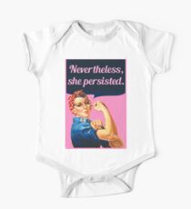 Nevertheless She Persisted Elizabeth Warren One Piece - Short Sleeve